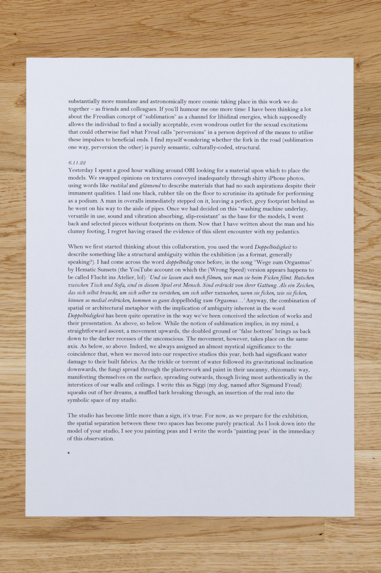 Miriam Stoney, Textual Situation (Too Many Words), 2022