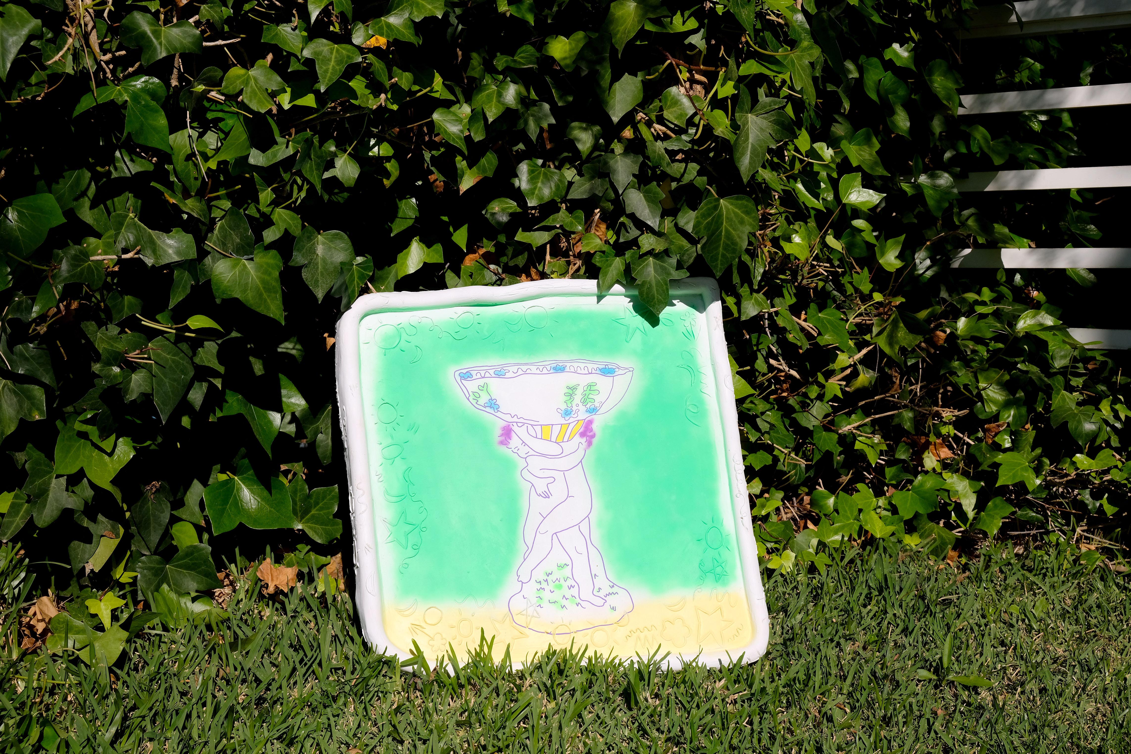 Hannah Jean Boone, hugging dish wall sculpture, 2018
